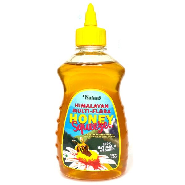 Nalan™ Himalayan Multiflora Honey | Squeeze Pack 350g | Original Kashmir Honey | No sugar adulteration