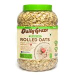 Nalan™ Daily Graze Rolled Oats - 1kg Jar Pack - 2X Fiber & Protein Australian Oats