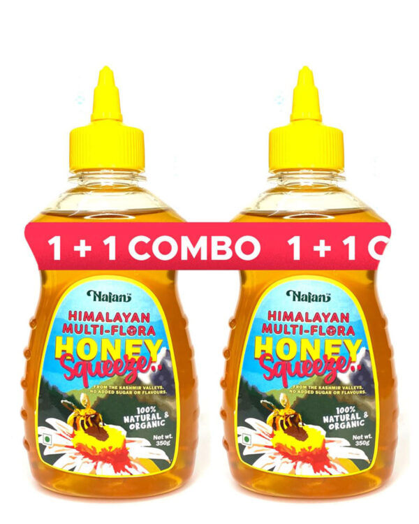 Nalan™ Himalayan Multiflora Honey | Squeeze Pack 1+1 2x350g | Original Kashmir Honey | No sugar adulteration (Copy)