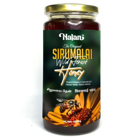 Nalan™ Sirumalai Wild Forest Honey 500g | 100% Natural Honey | Ticker, Pure, Unpasteurized, Filtered | Unadulterated | Rich in natural pollens