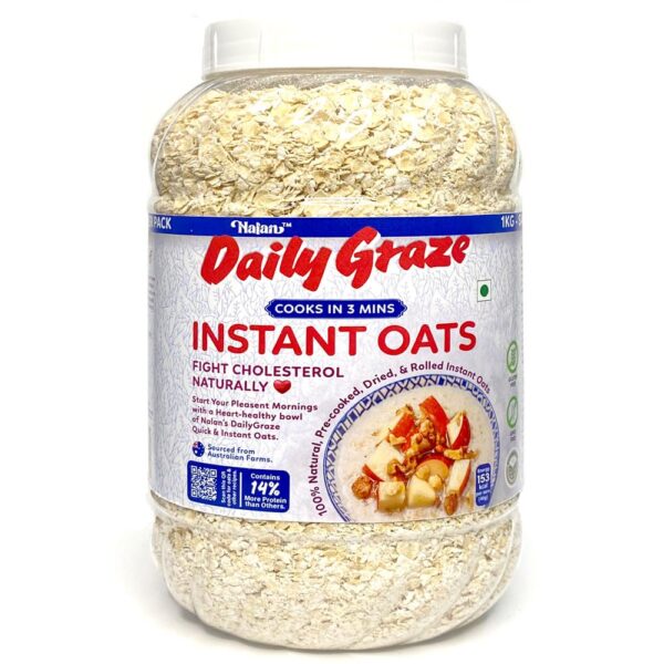 Nalan™ Daily Graze Instant Oats - 1kg Jar Pack - Australian Oats for Weight Loss