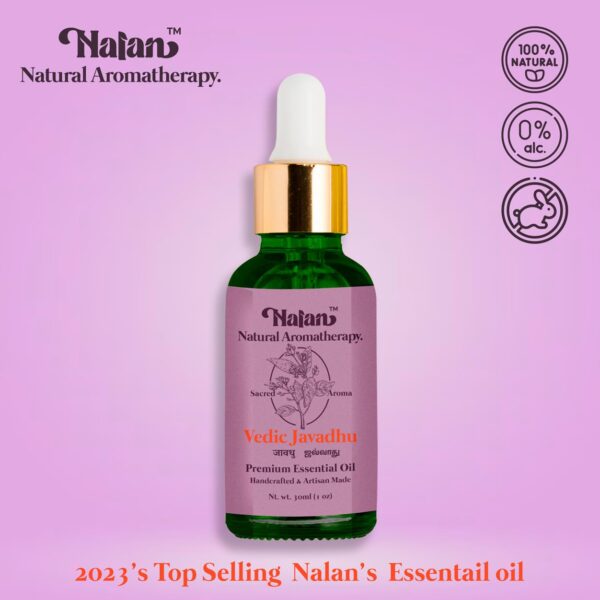 Nalan™ Vedic Javadhu Aroma Oil 30ml - 100% Pure - Premium Therapeutic Grade with Glass Dropper