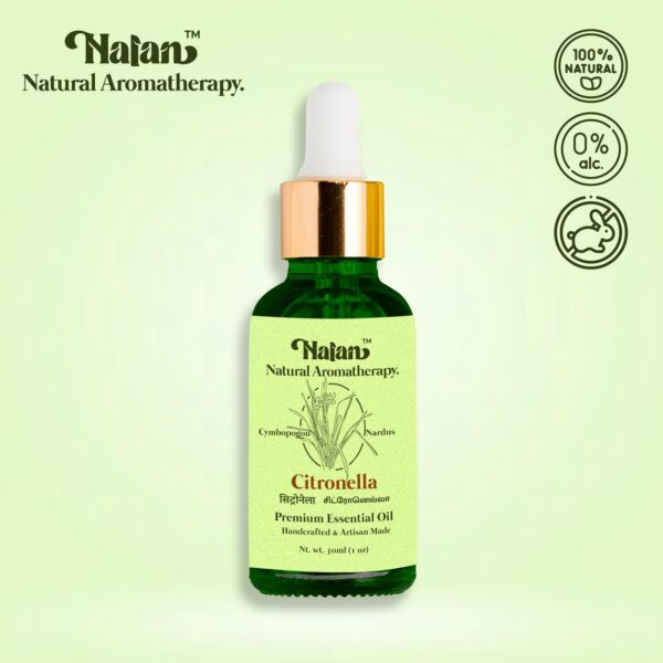 Nalan™ Citronella Aroma Oil 30ml - 100% Pure - Premium Therapeutic Grade with Glass Dropper