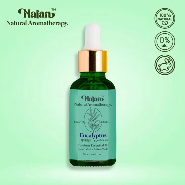 Nalan™ Eucalyptus Aroma Oil 30ml - 100% Pure - Premium Therapeutic Grade with Glass Dropper