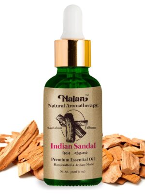 Nalan™ Indian Sandal Aroma Oil 30ml - Chandan Aromatherapy - 100% Pure with Glass Dropper